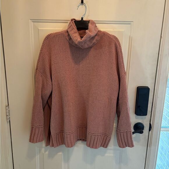 Aerie Mauve Cowl Neck Sweater Size M - Picture 3 of 5
